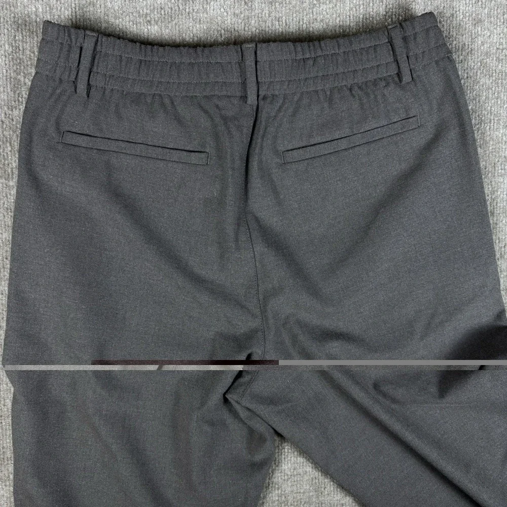 NWT Banana Republic Mens 31x30 Tapered Fit Pull On Pants Gray Stretch